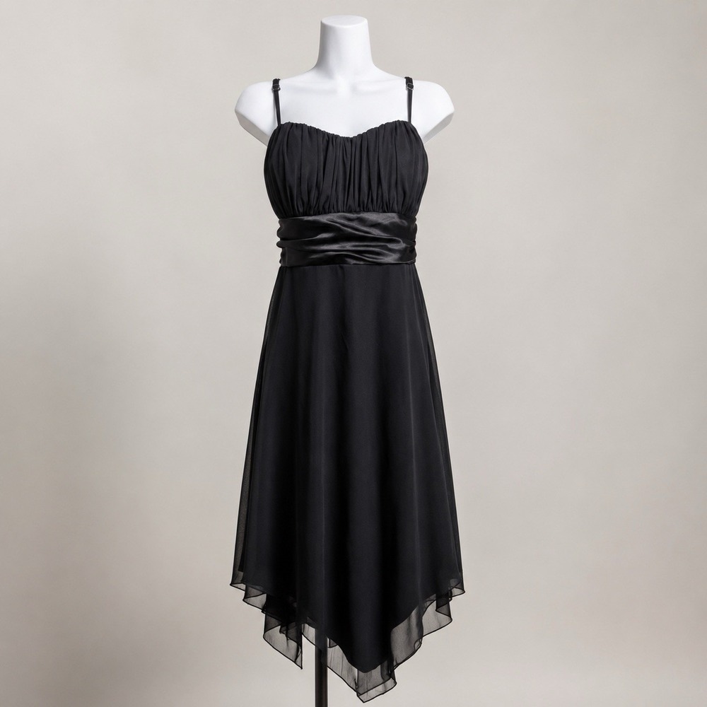 Vintage Y2K Speechless Babydoll Dress 1X Black Hanky Hem Whimsigoth Fairy Goth